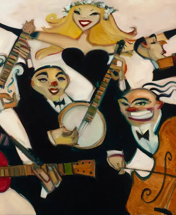 Clifford Bailey, Flower Child 40 X 60 Oil on Canvas