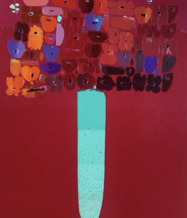 Trevor Mikula , Miss Juicy Flora on acrylic canvas