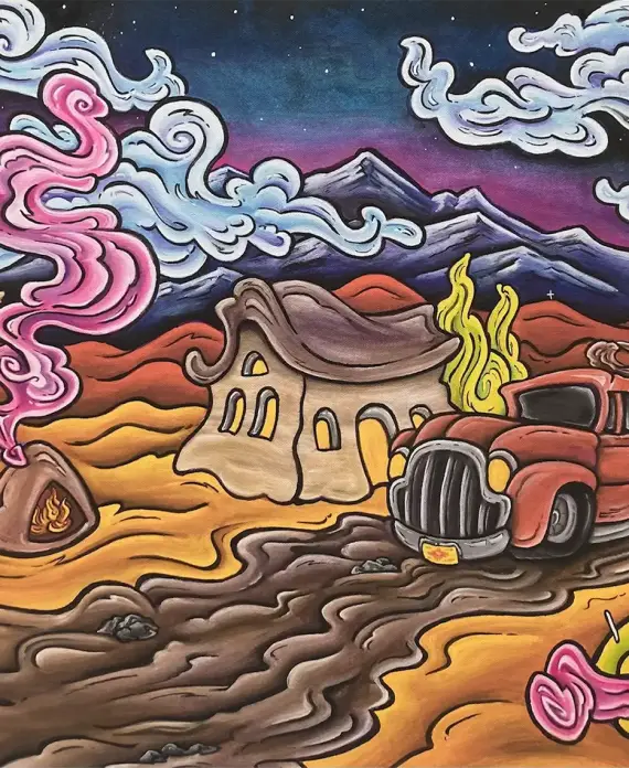 Robb Rael, From Dusk Till Dawn on paper 24 X 36