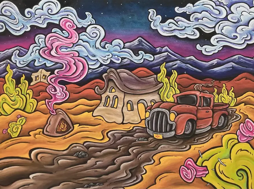 Robb Rael, From Dusk Till Dawn on paper 24 X 36