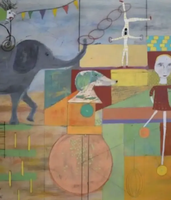 Judy Shreve, She Was No Longer The Same mixed media on cradled wood