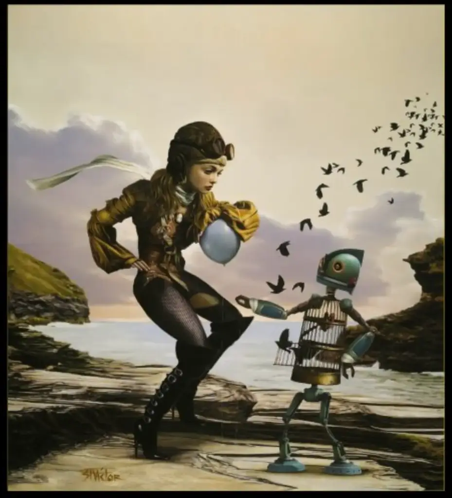 Lynden St. Victor, Descent of Sophia , Mixed Media on Canvas