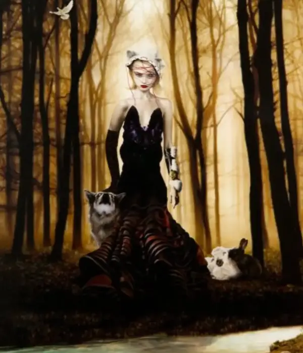 Lynden St. Victor, Raised by Wolves, Mixed Media on Canvas
