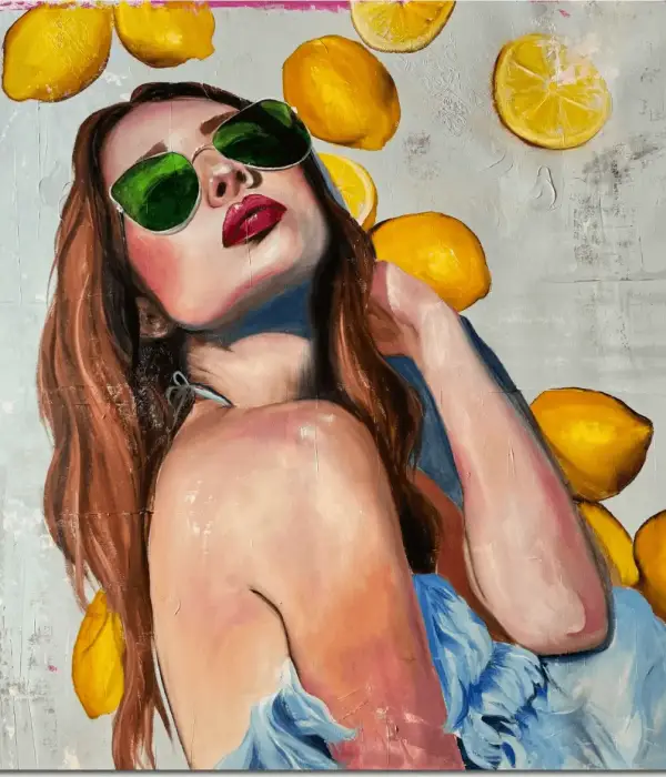 Lemondrop 38 X 38 on canvas